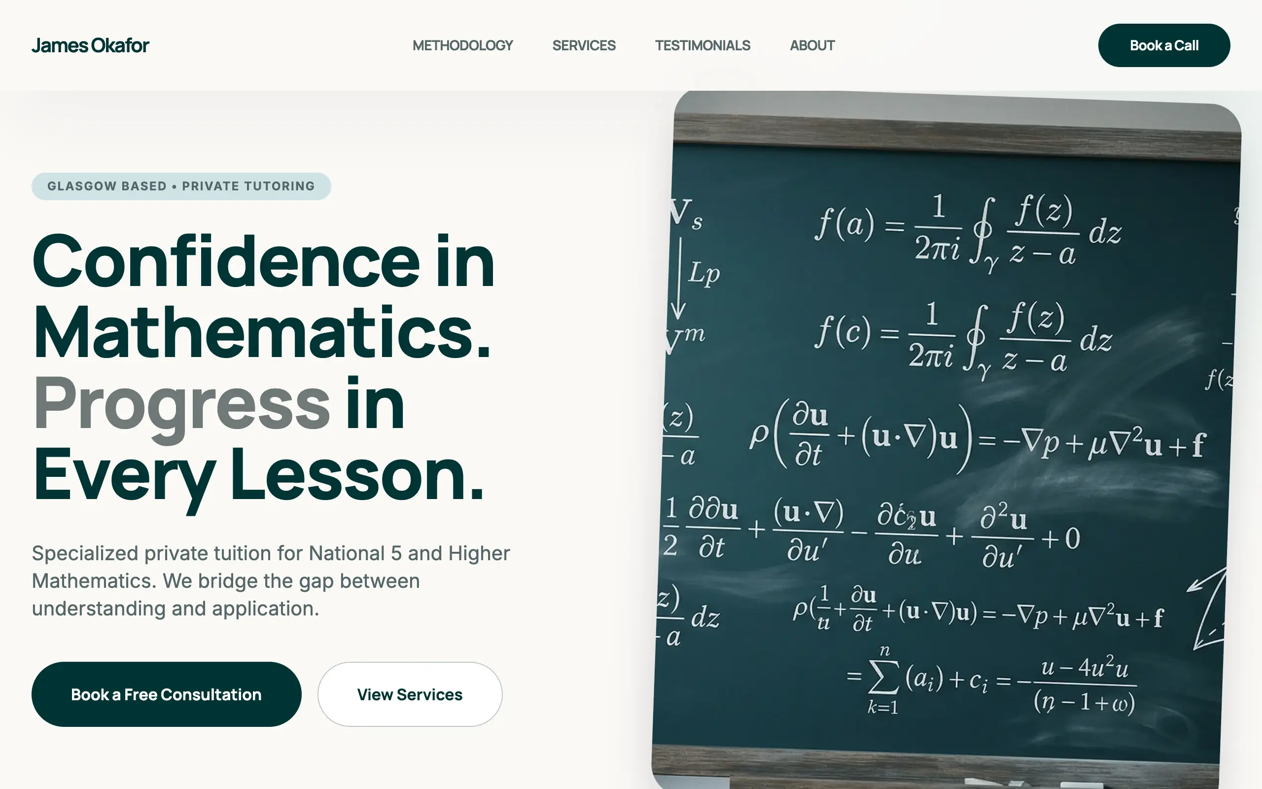 James Okafor Maths Tutor website
