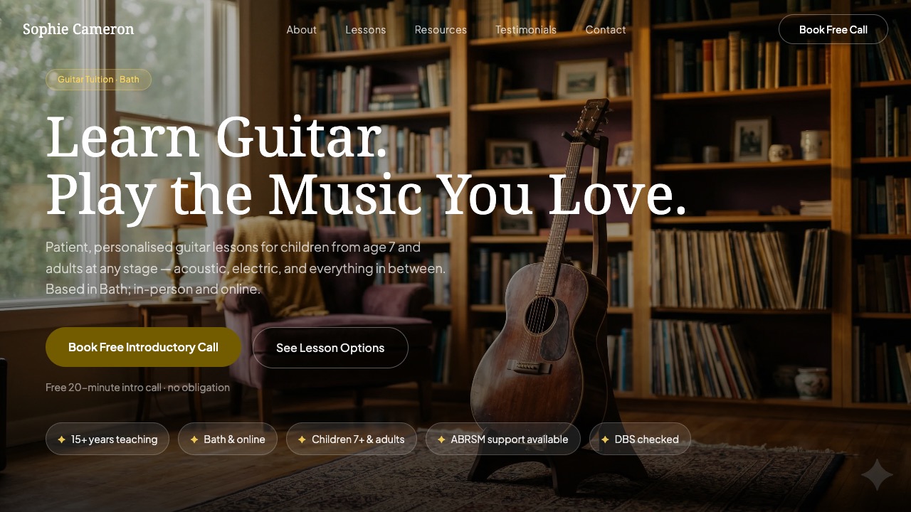 Sophie Cameron Guitar website